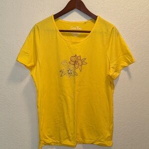 Coral Bay Sunny Yellow Floral Tee